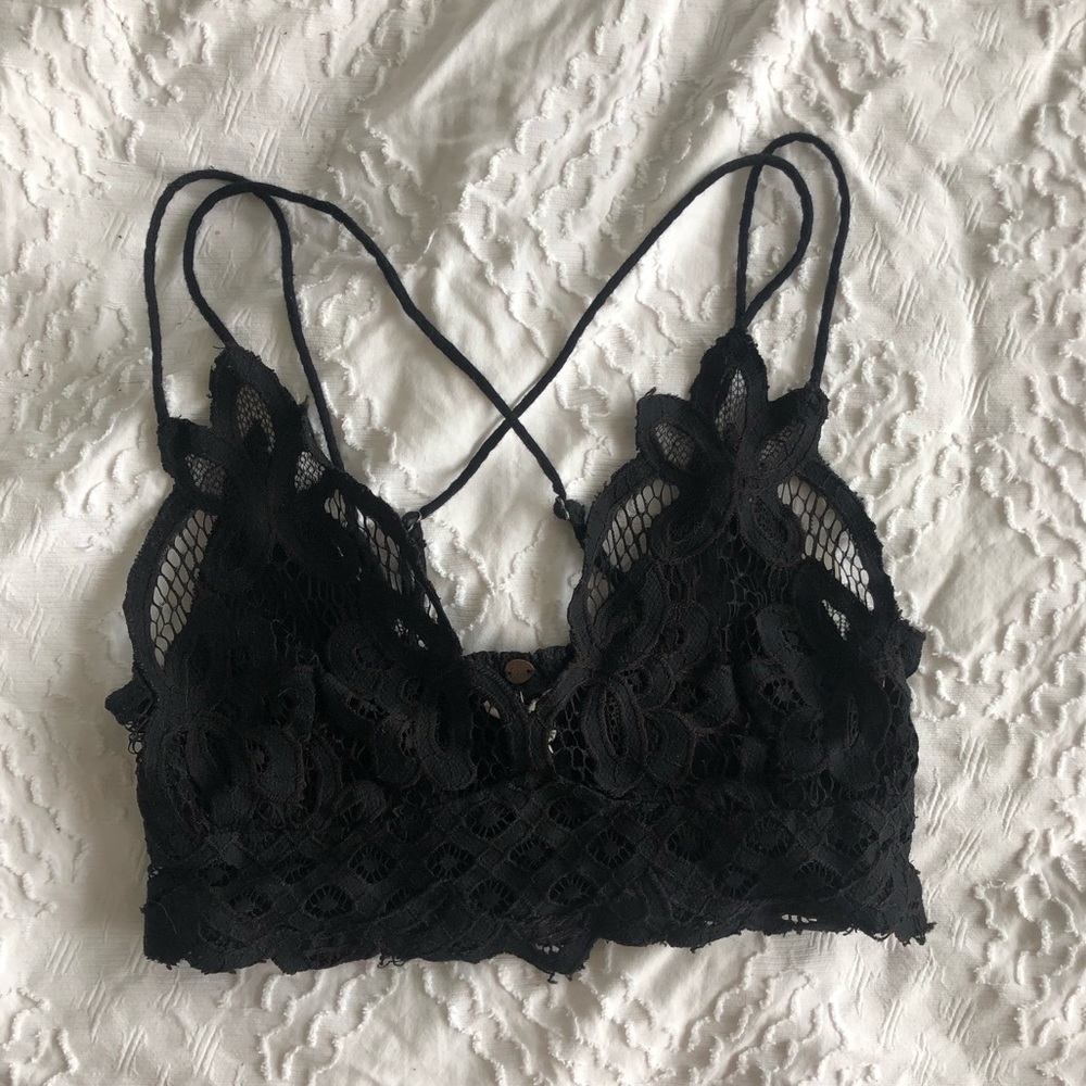 Free people Adella Lace Bralette in black